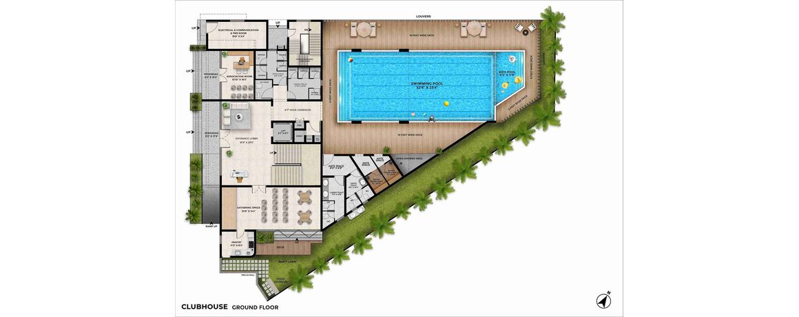 Radiance Edgewood – clubhouse ground floor with swimming pool