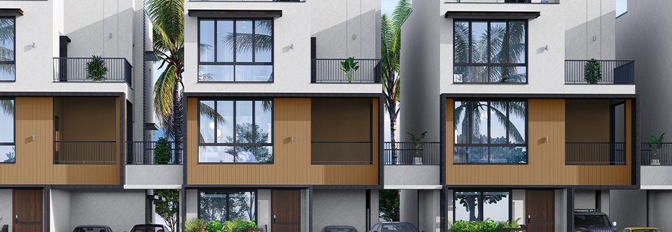 Radiance Edgewood – row of G+2 villas, Navalur (artist's impression)